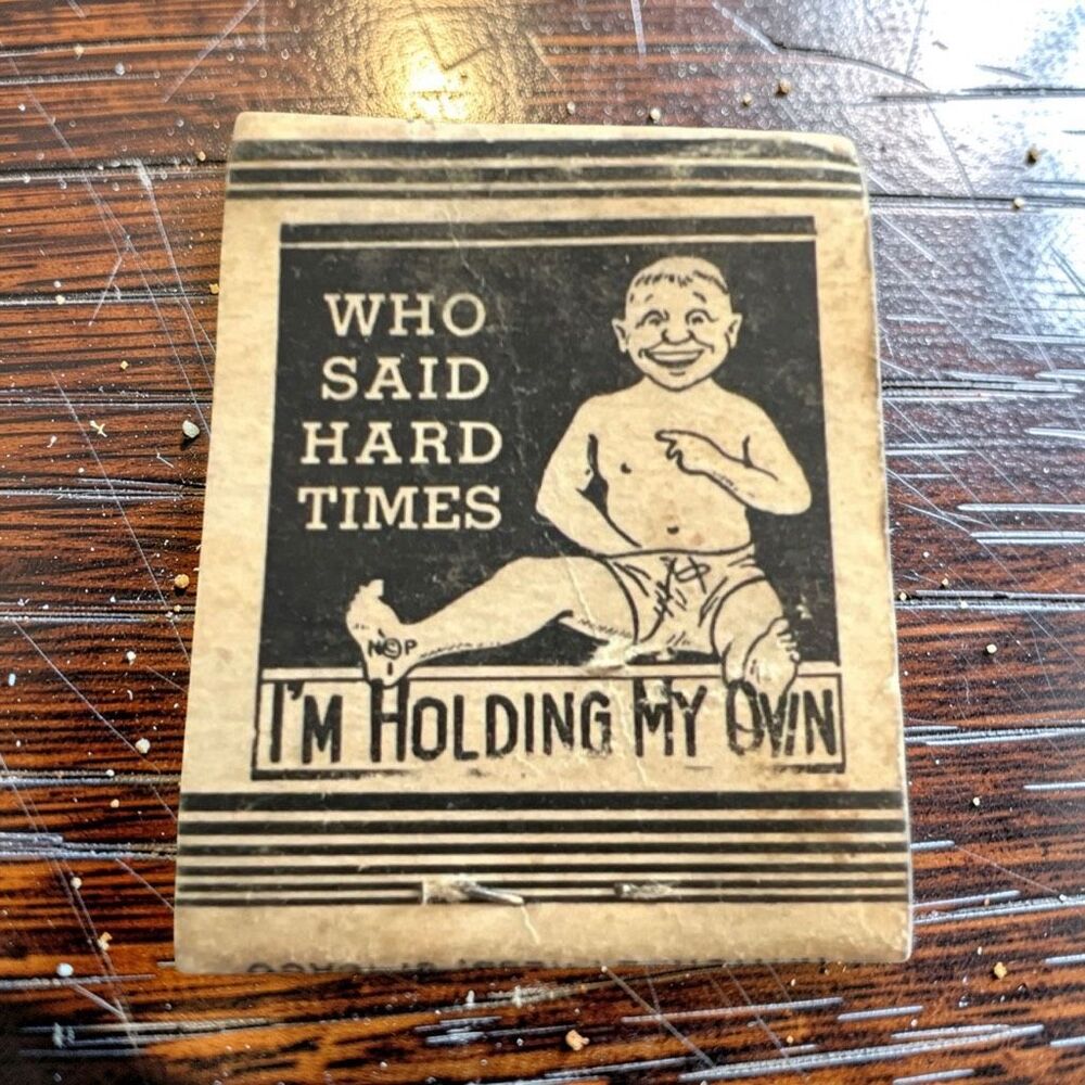 Vintage 1930's Town Tavern Billie & Gust 115 Silver St Hurley WI Matchbook RARE